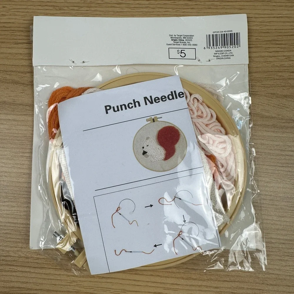 Target Punch Needle Knit Kit Squirrel White Orange Bullseye Playground NEW